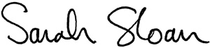 Sarah Sloan signature