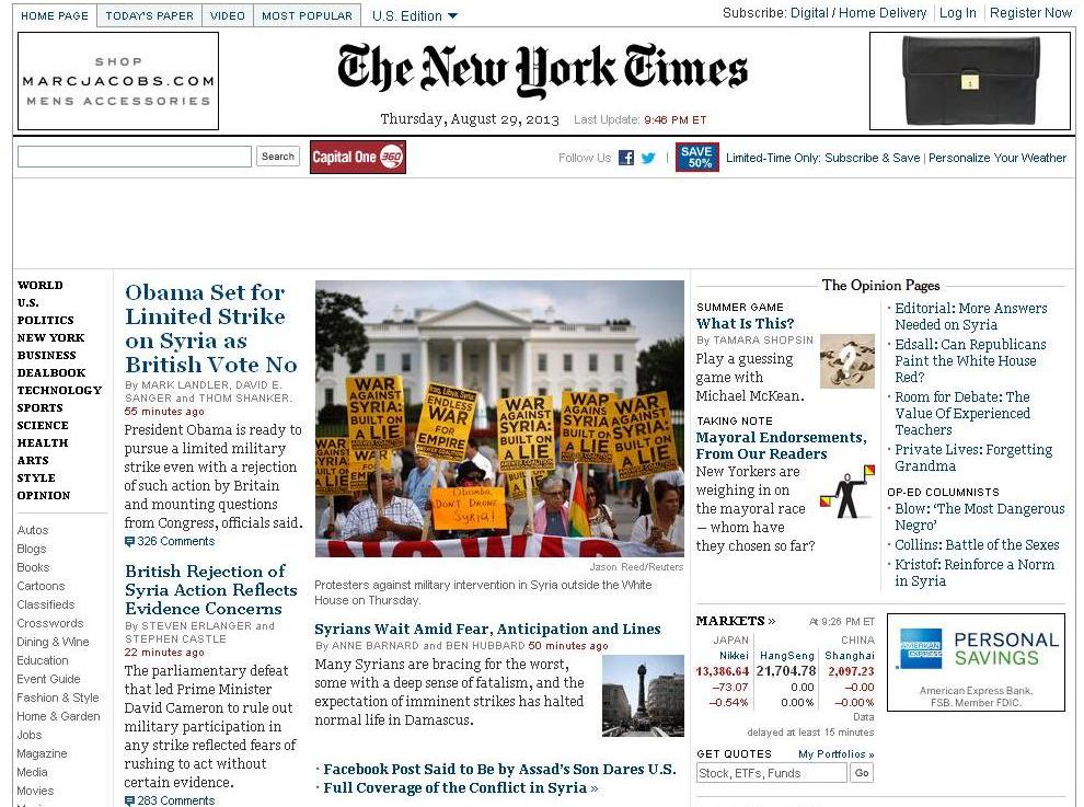 NY Times Syria Demo