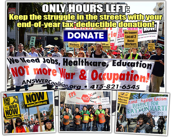 ONLY HOURS LEFT: Keep the struggle in the streets with your end-of-year, tax-deductible donation!