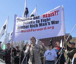 Ryan Endicott at March 19 2011 anti-war prostest, Washington