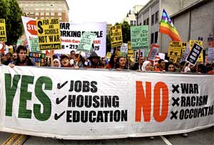 March 19 2011 anti-war prostest, Los Angeles